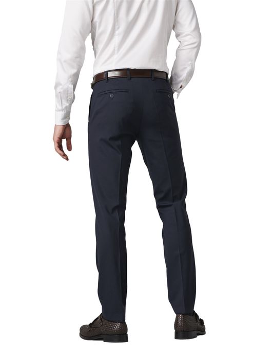 Meyer broek Roma wol stretch donker blauw