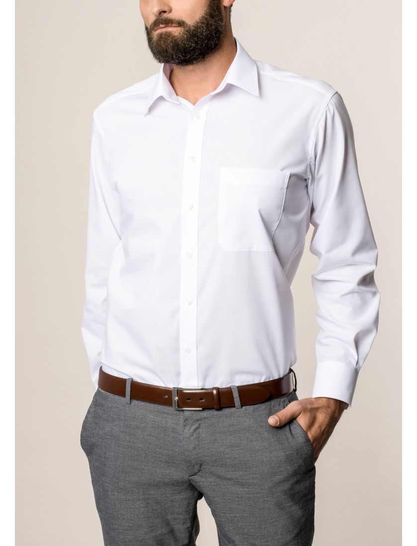 Wit overhemd Eterna strijkvrij Comfort Fit