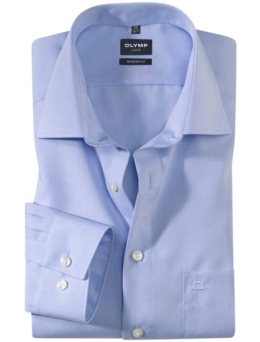 Olymp overhemd lichtblauw basis Luxor modern fit