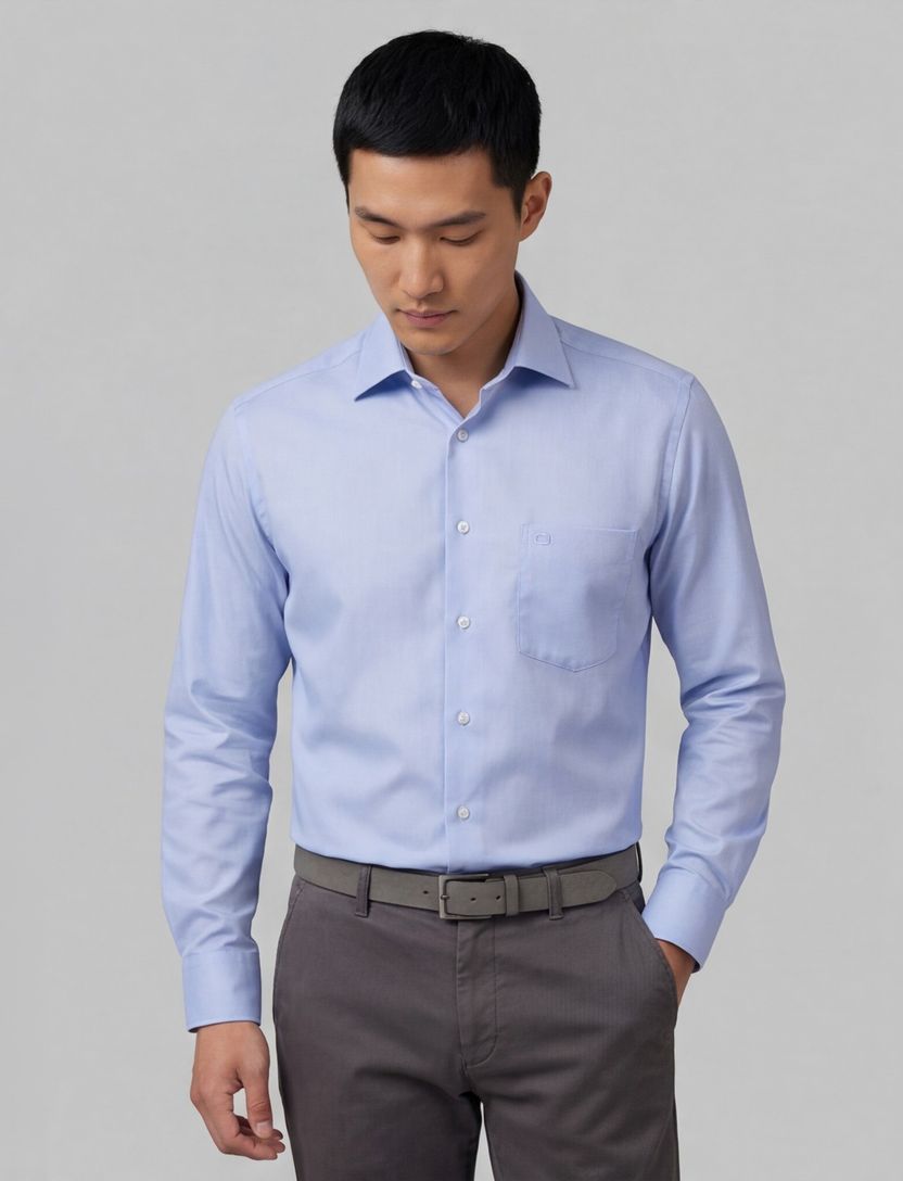 Overhemd Olymp licht blauw modern fit kreukvrij