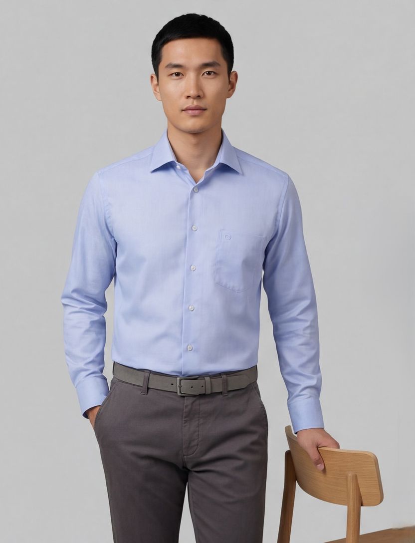 Overhemd Olymp licht blauw modern fit kreukvrij