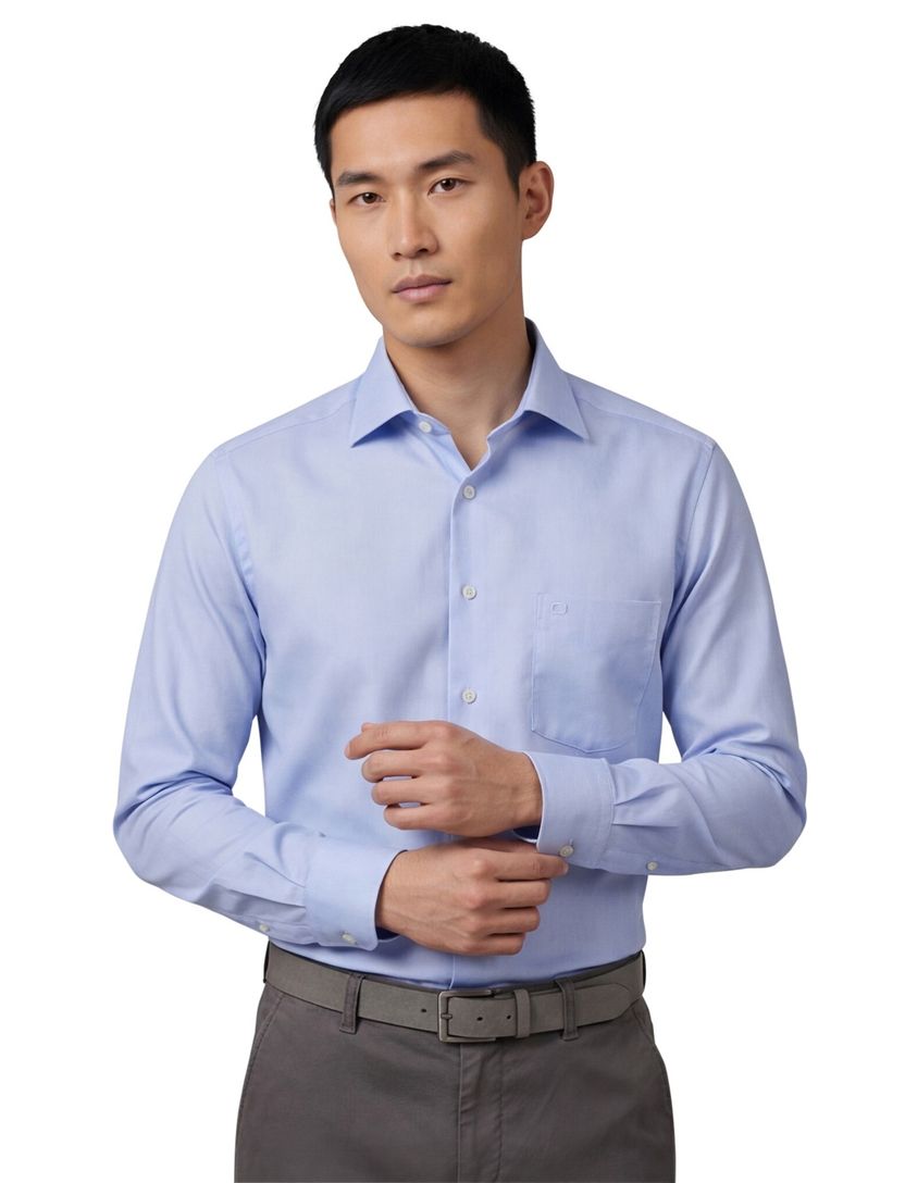 Overhemd Olymp licht blauw modern fit kreukvrij