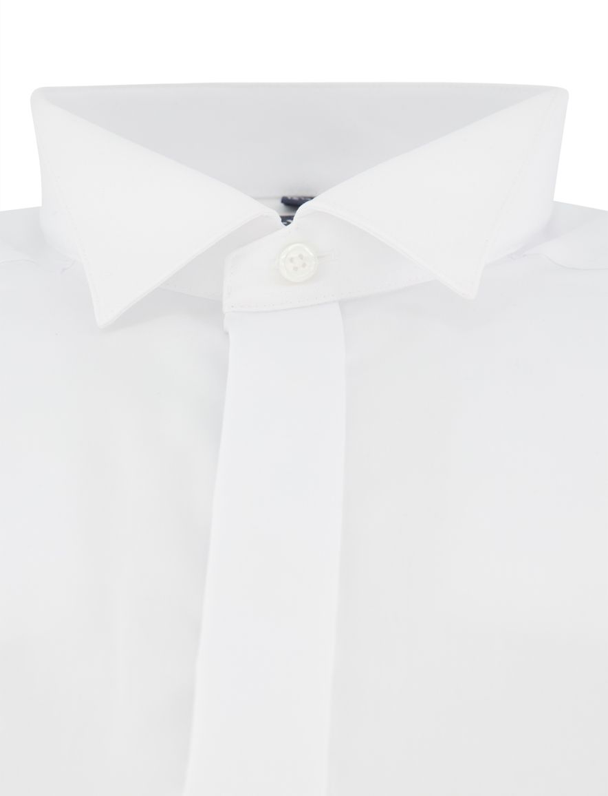 smoking overhemd Olymp Luxor Modern Fit wit effen katoen normale fit