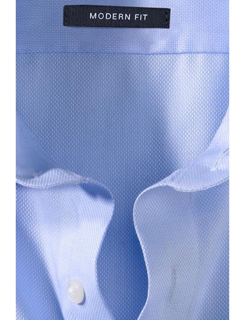Olymp overhemd modern fit lichtblauw structuur