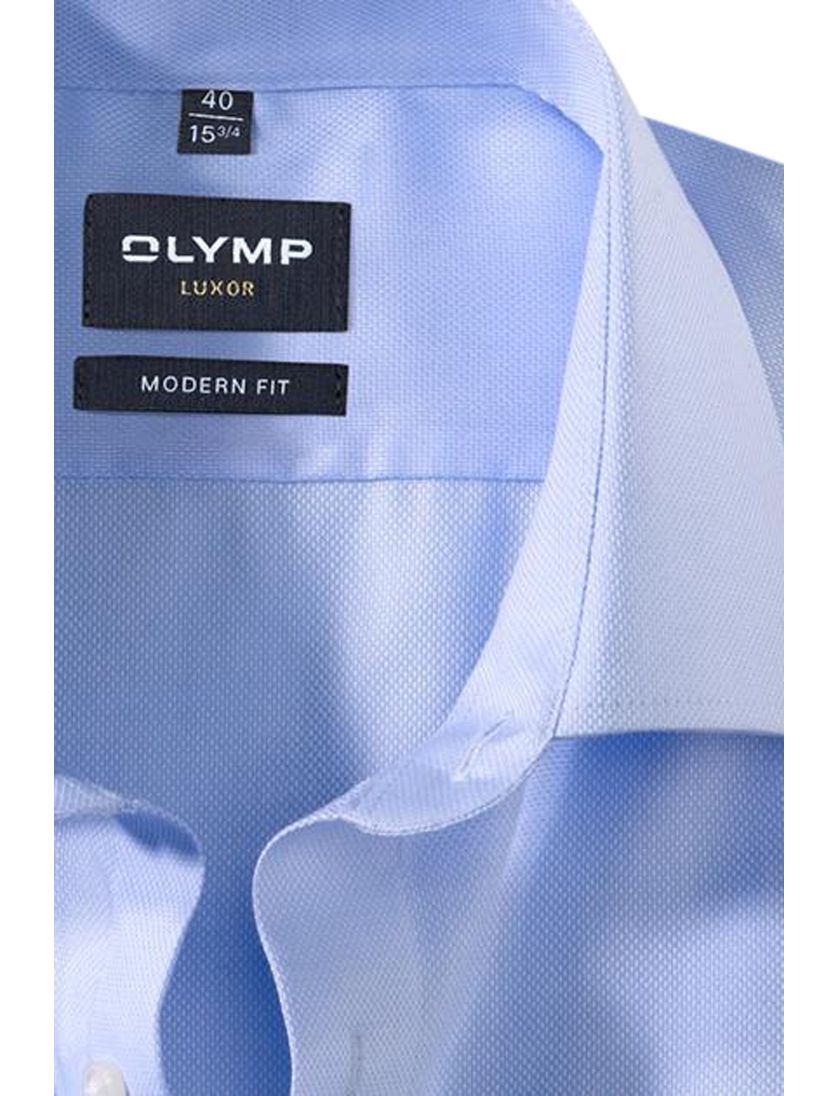 Olymp overhemd modern fit lichtblauw structuur
