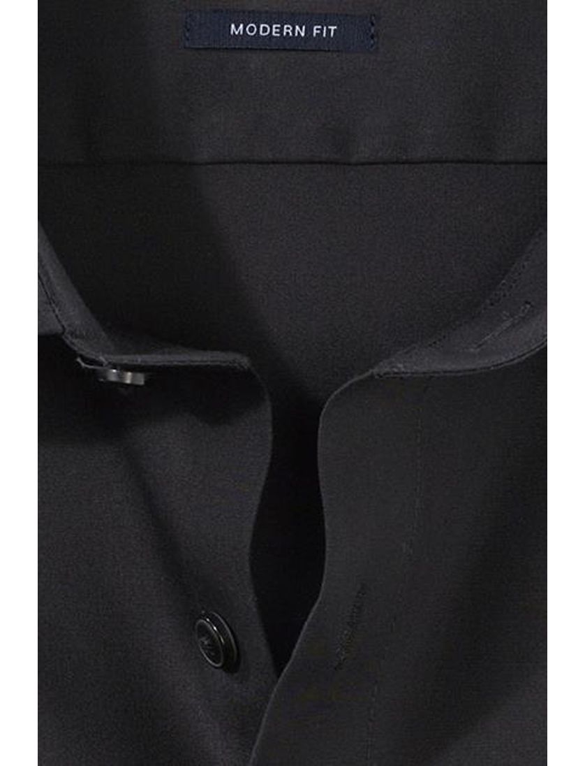 Olymp overhemd zakelijk Luxor Modern Fit normale fit zwart effen