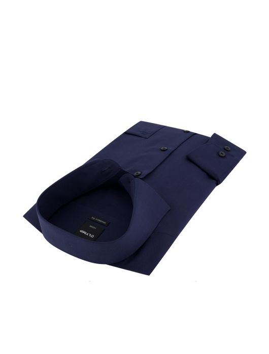 Olymp overhemd Luxor effen marine Modern Fit