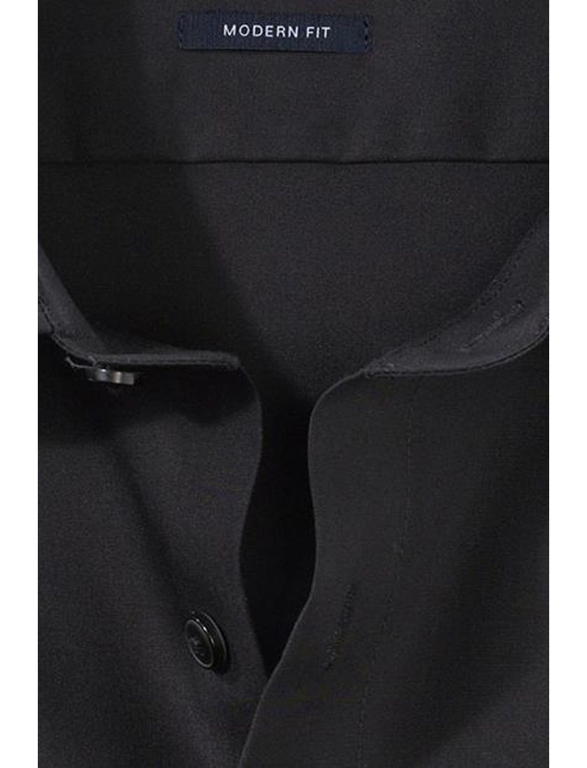 Olymp overhemd Modern Fit zwart uni