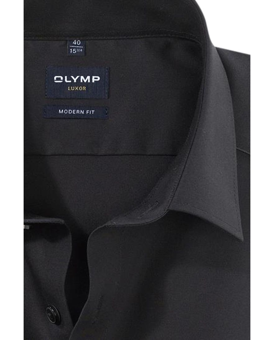 Olymp zwart overhemd strijkvrij Modern Fit