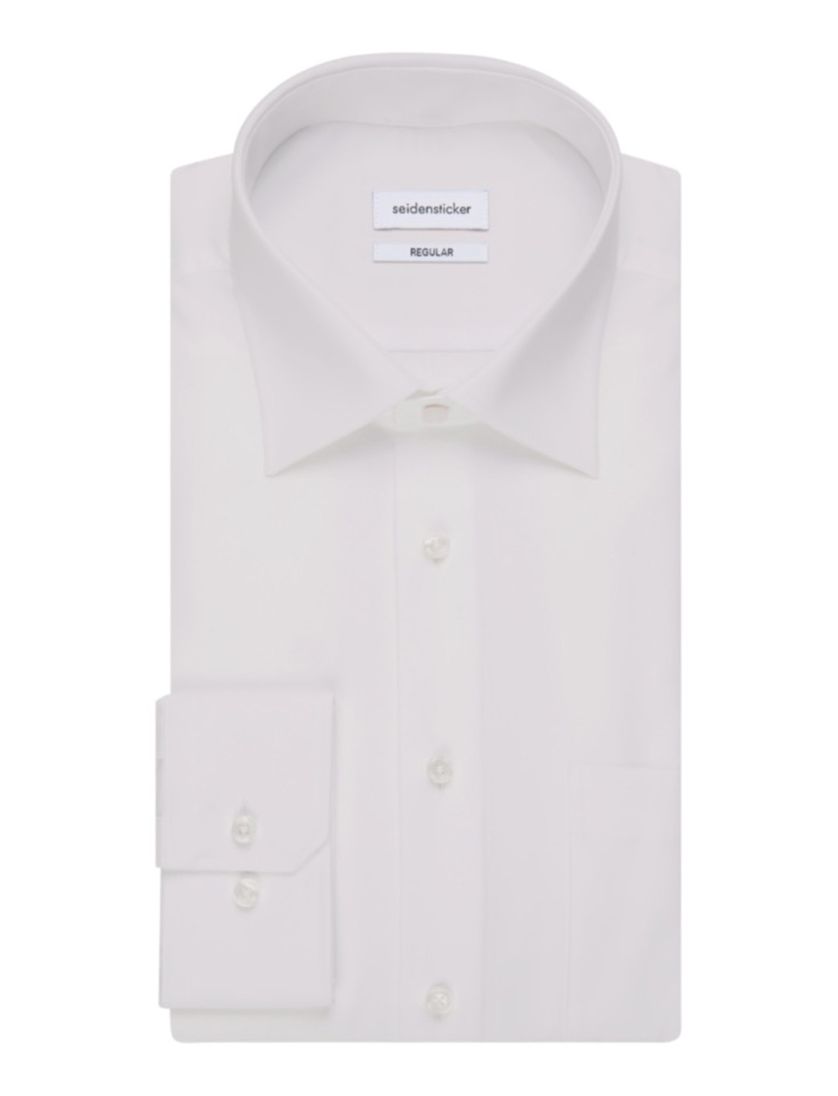Overhemd Seidensticker wit anti kreuk Modern