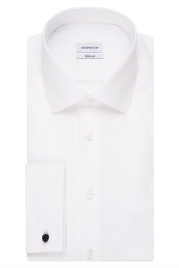 Seidensticker Seidensticker overhemd wit dubbele manchet Modern