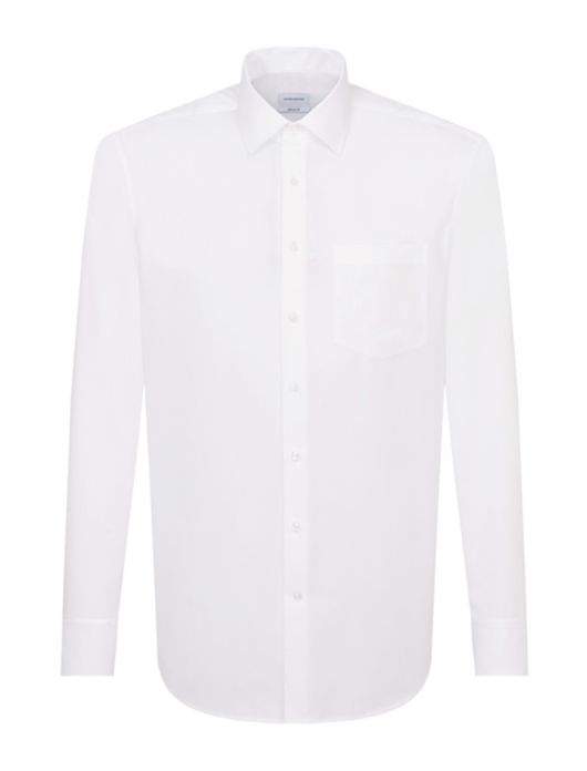 Overhemd Seidensticker wit dubbel manchet strijkvrij