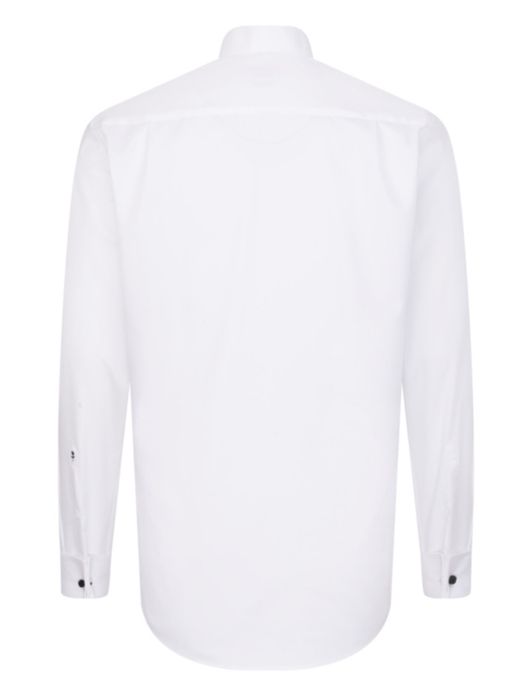 Overhemd Seidensticker wit dubbel manchet strijkvrij