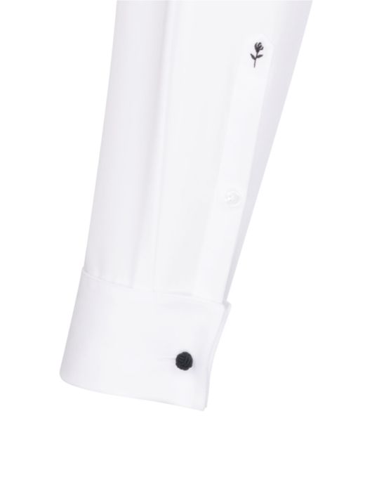 Overhemd Seidensticker wit dubbel manchet strijkvrij