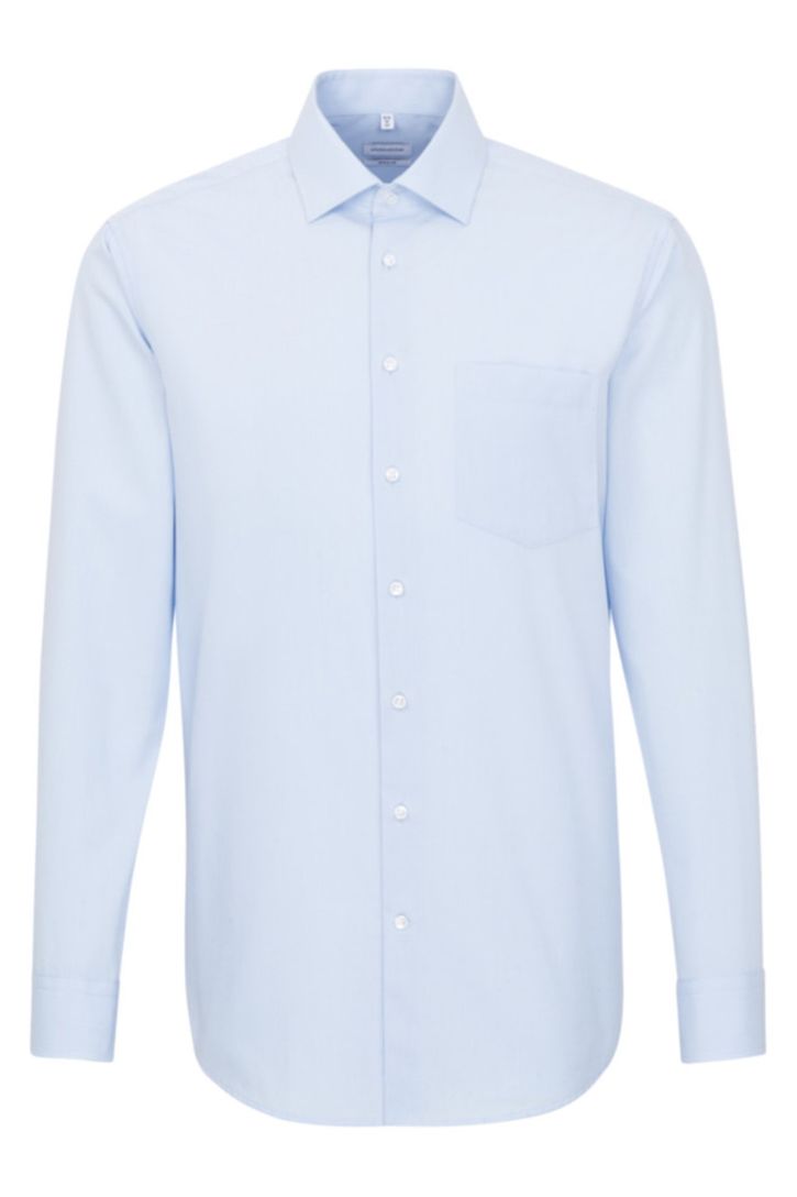 Overhemd Seidensticker lichtblauw strijkvrij Modern