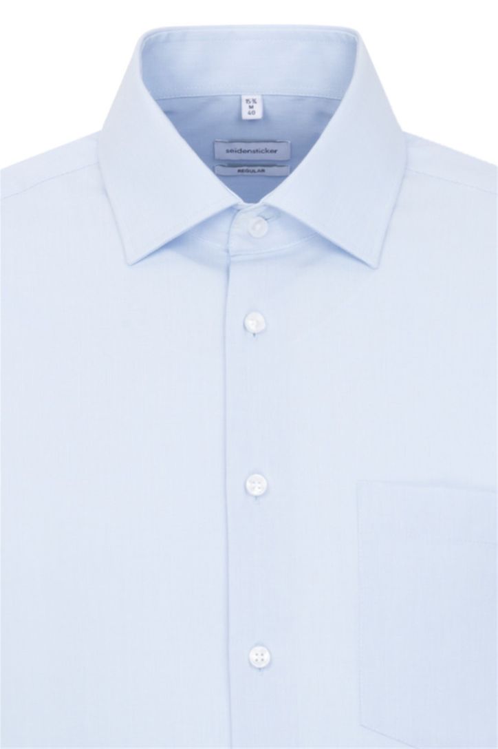 Overhemd Seidensticker lichtblauw strijkvrij Modern