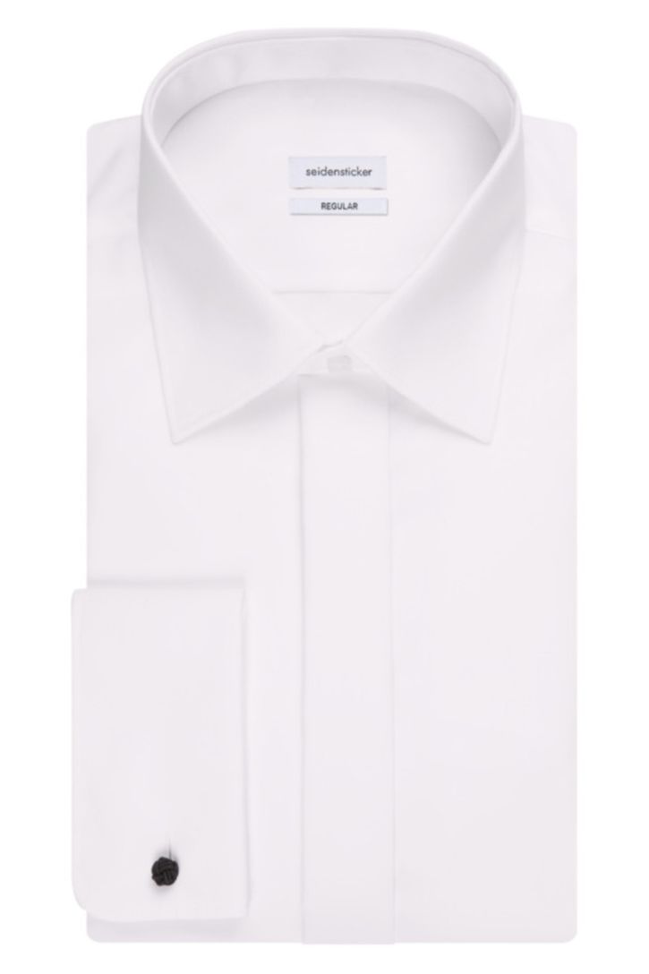 Seidensticker smoking overhemd Regular wit effen