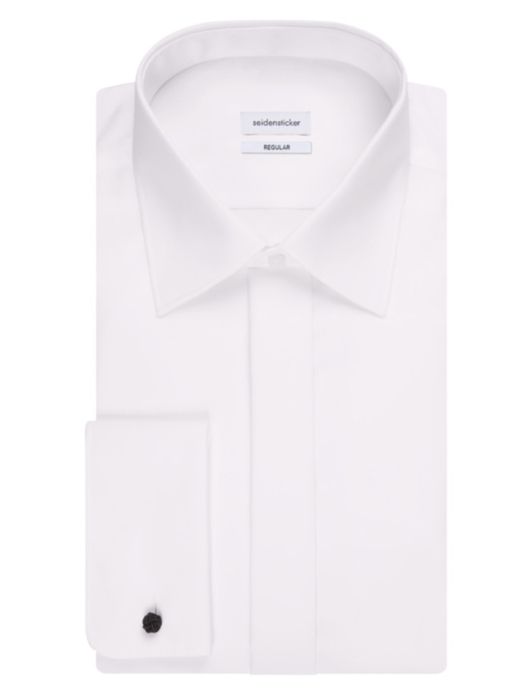 Seidensticker smoking overhemd wit dubbel manchet