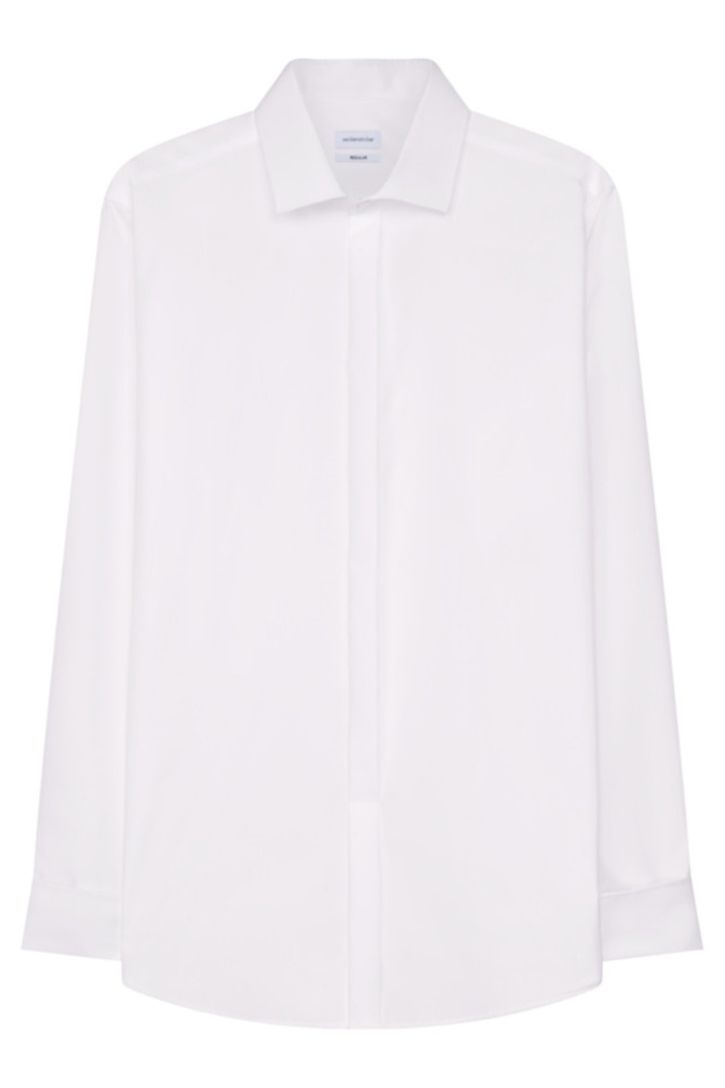 Seidensticker smoking overhemd Regular wit effen