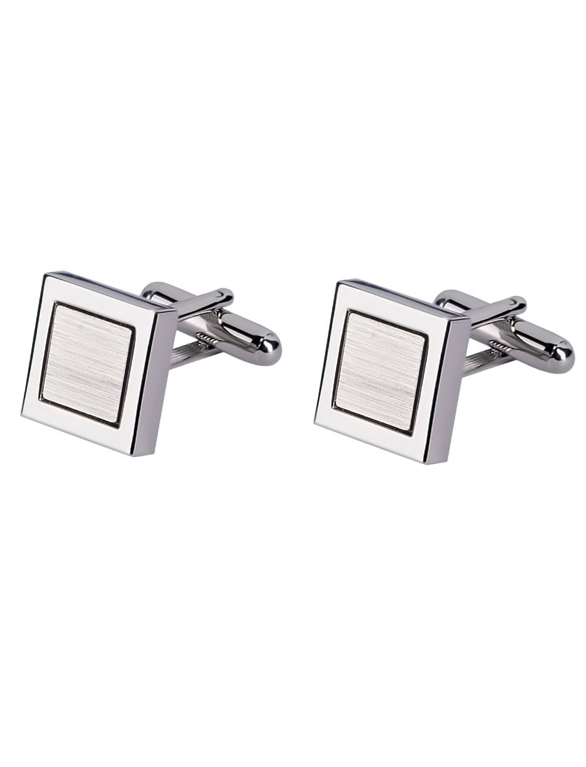 Profuomo manchetknopen vierkant geborsteld