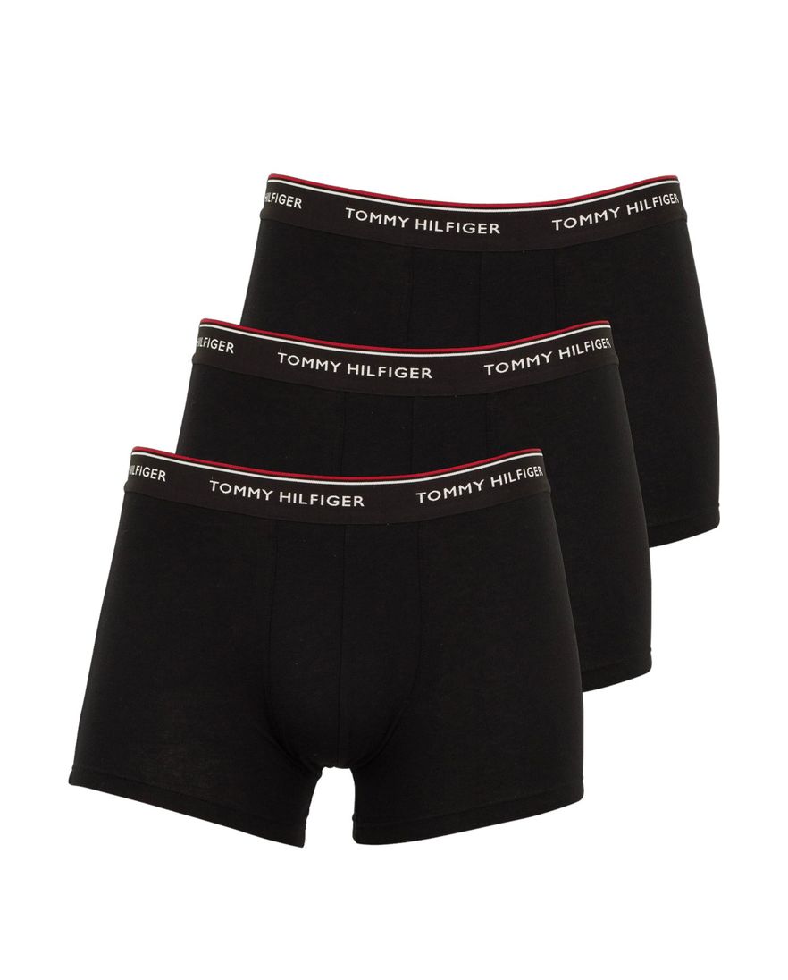 Tommy Hilfiger boxershort 3-pack koolzwart katoen