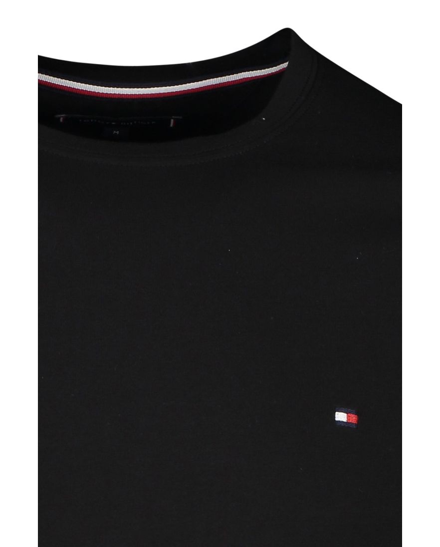 Tommy Hilfiger t-shirt extra slim fit zwart effen ronde hals
