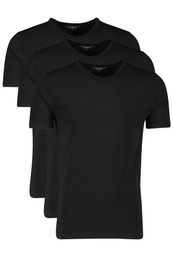 Tommy Hilfiger 3-pack Tommy Hilfiger t-shirt zwart korte mouw ronde hals katoen