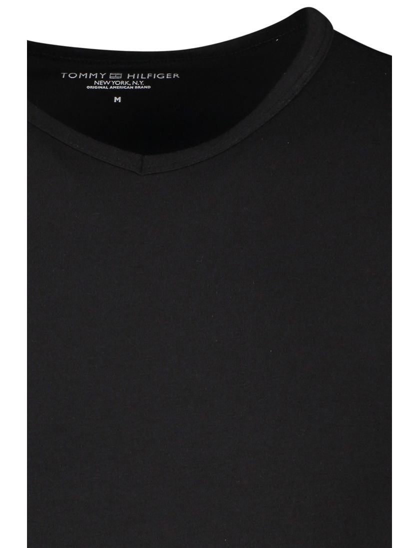 3-pack Tommy Hilfiger t-shirt zwart korte mouw ronde hals katoen