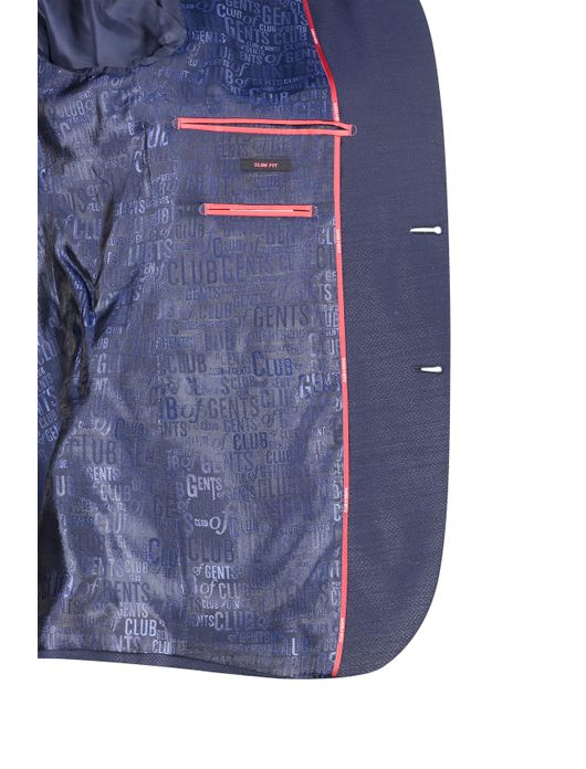 Club of Gents colbert mix & match blauw effen wol slim fit