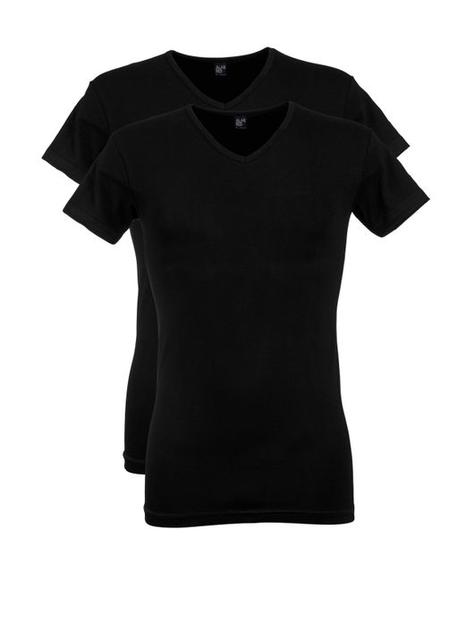 t-shirt Alan Red effen katoen zwart
