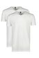 Alan Red t-shirt effen katoen wit 2-pack Vermont