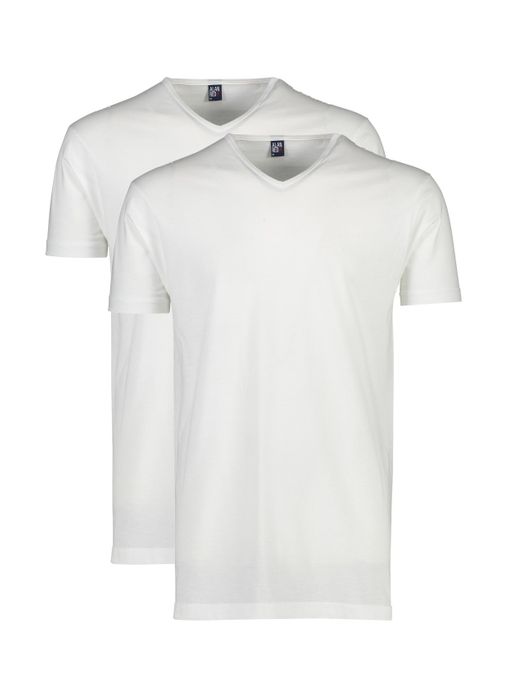 t-shirt Alan Red effen katoen wit