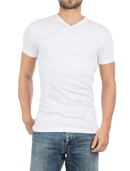 t-shirt Alan Red effen katoen wit