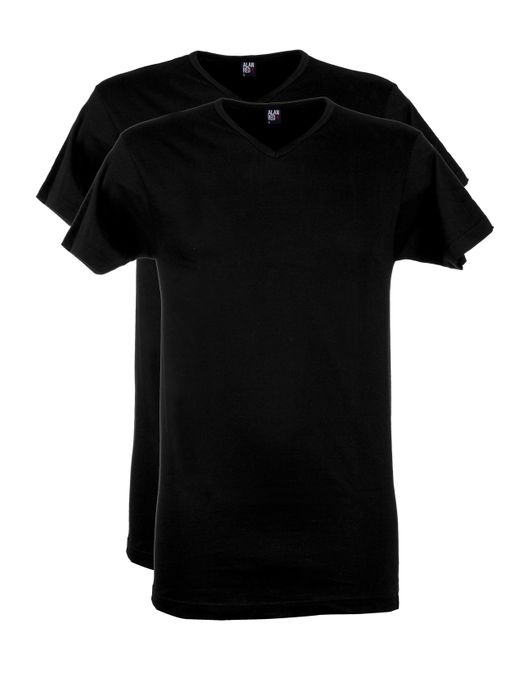 t-shirt Alan Red Alan Red t-shirts aanbieding effen katoen zwart