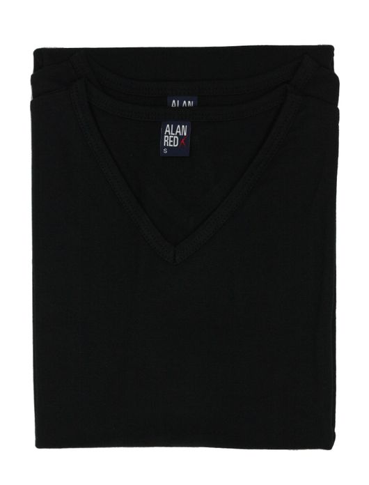 t-shirt Alan Red Alan Red t-shirts aanbieding effen katoen zwart
