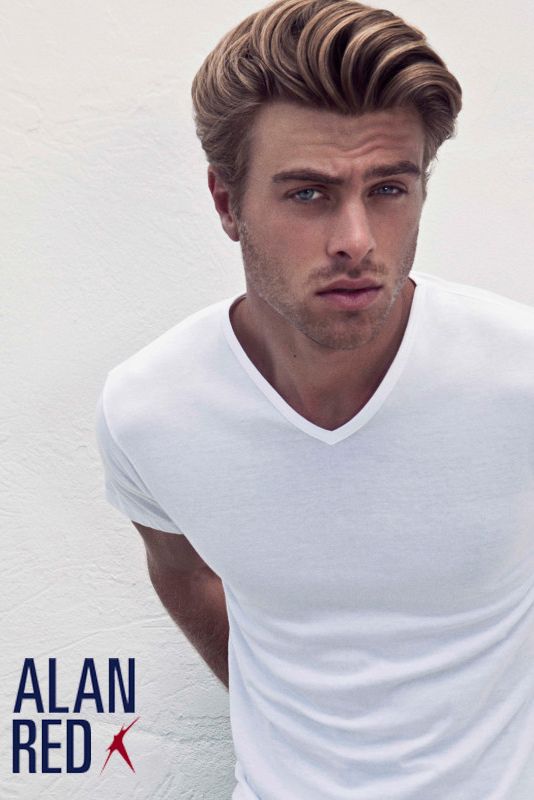 Alan Red Vermont t-shirt zwart effen katoen 2 pack