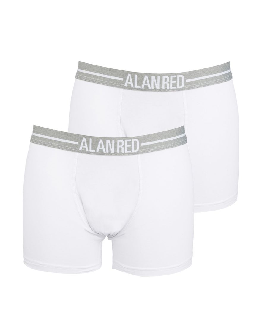 Alan Red boxershorts 2-pack Wit