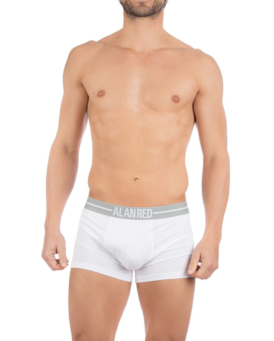 Alan Red boxershorts 2-pack Wit