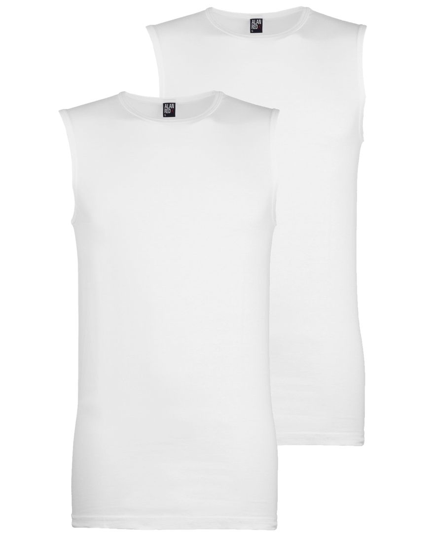 Alan Red tanktop wit 2-pack