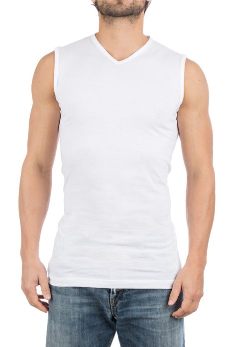 Alan Red singlet Minto wit 2-pack