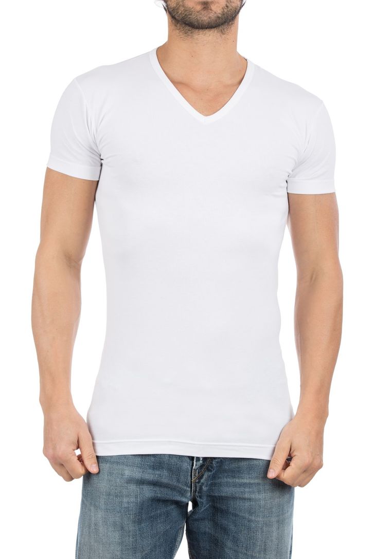 Alan Red T-shirt KM ml 7 v hals effen katoen wit 2 - pack