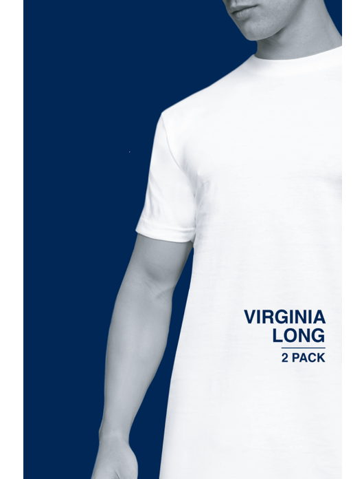 T-shirt KM ml 7 Alan Red effen katoen wit