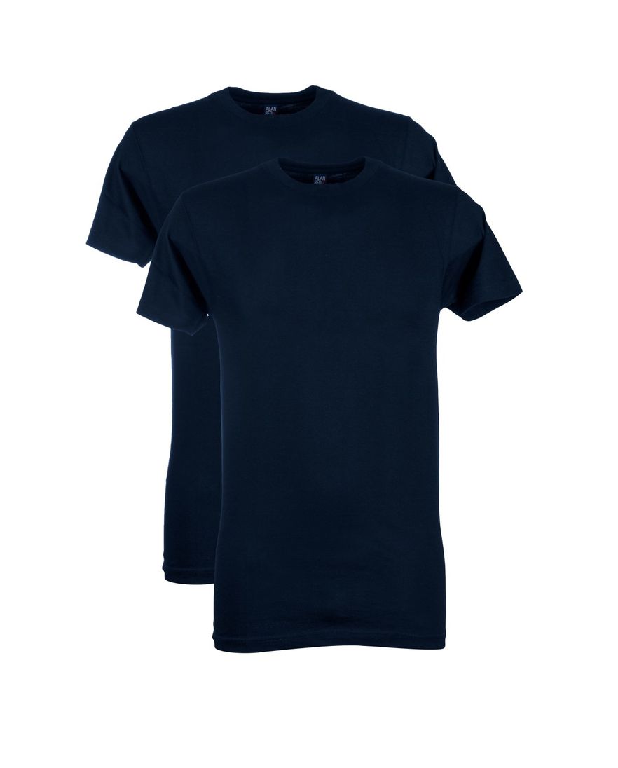 Alan Red Virgina t-shirt donkerblauw effen katoen 2-pack