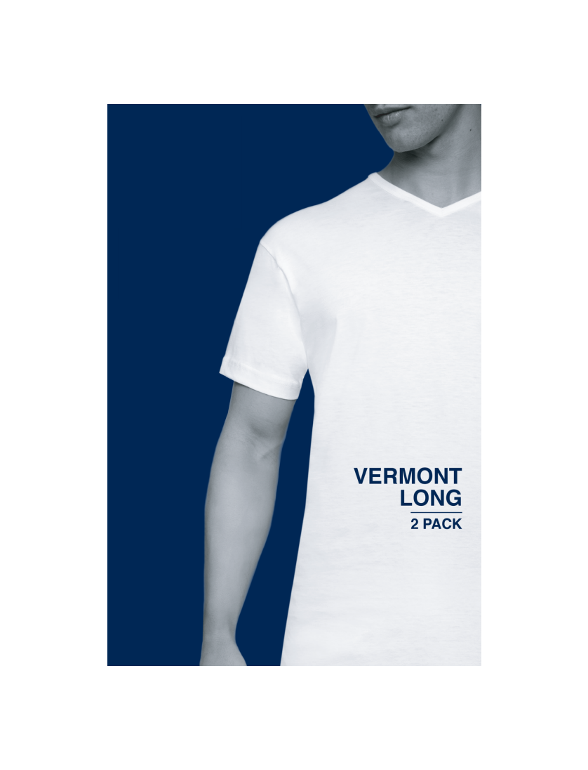 Alan Red T-shirt KM ml 7 effen katoen zwart Vermont 2-pack