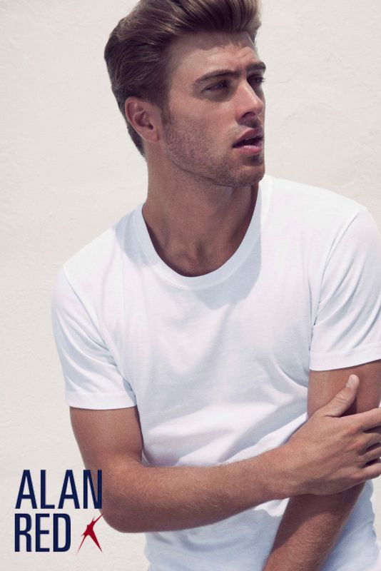 Alan Red James t-shirt wit effen katoen 2-pack