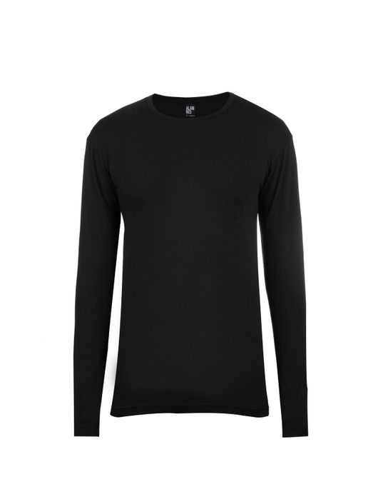 t-shirt Alan Red effen katoen zwart