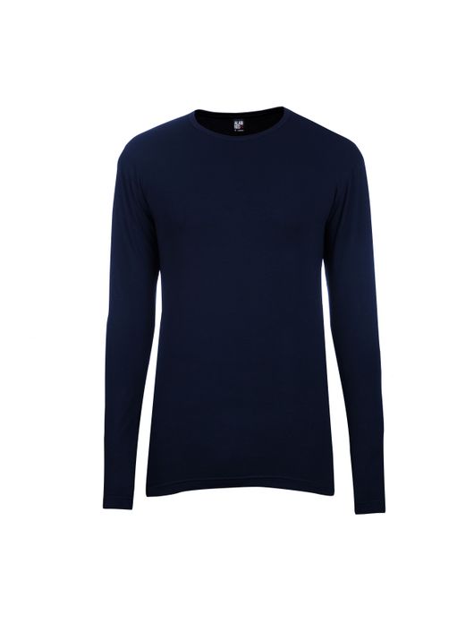 t-shirt Alan Red effen katoen donkerblauw