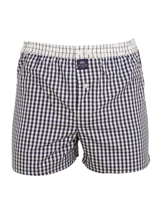 Mc Alson boxershort ruit wit navy
