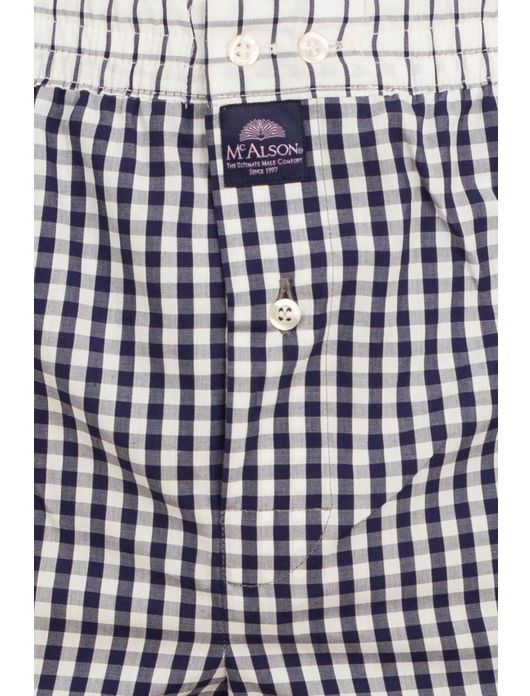 Mc Alson boxershort ruit wit navy