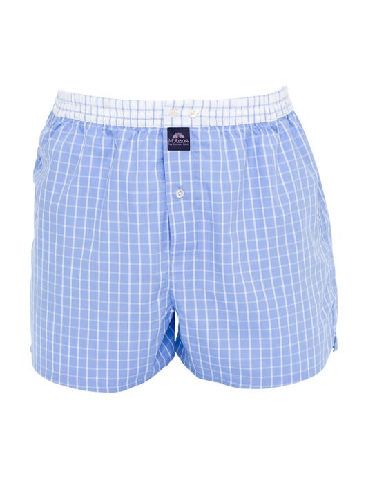 McAlson boxershort blauw wit blokruit